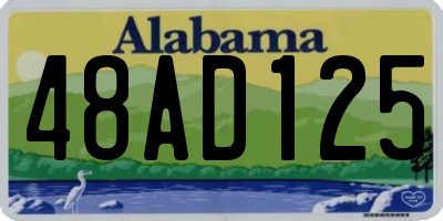 AL license plate 48AD125