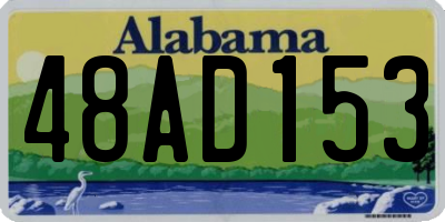 AL license plate 48AD153