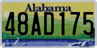 AL license plate 48AD175