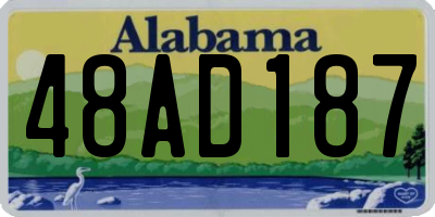 AL license plate 48AD187