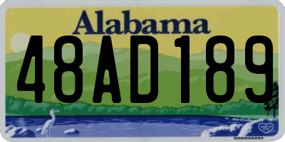 AL license plate 48AD189