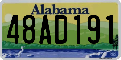 AL license plate 48AD191