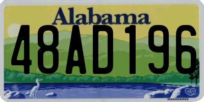 AL license plate 48AD196