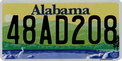 AL license plate 48AD208