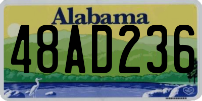 AL license plate 48AD236