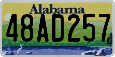 AL license plate 48AD257