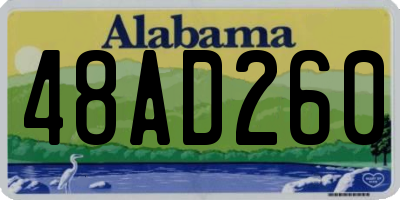 AL license plate 48AD260