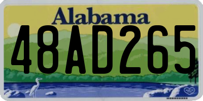 AL license plate 48AD265