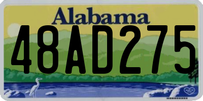AL license plate 48AD275