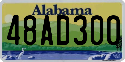 AL license plate 48AD300