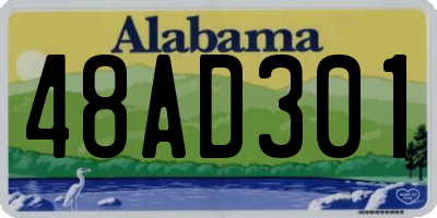 AL license plate 48AD301