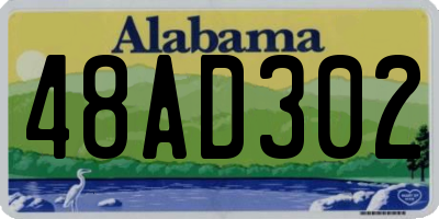 AL license plate 48AD302