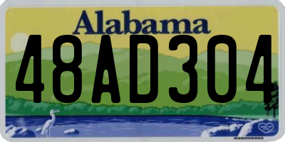 AL license plate 48AD304