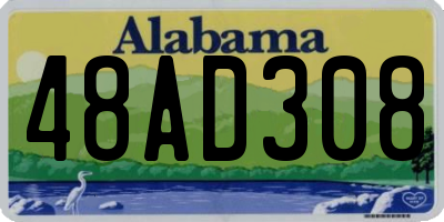 AL license plate 48AD308
