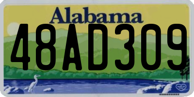 AL license plate 48AD309