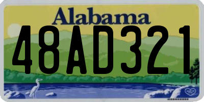 AL license plate 48AD321