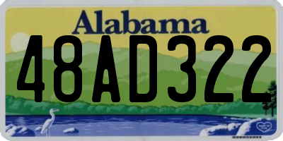 AL license plate 48AD322