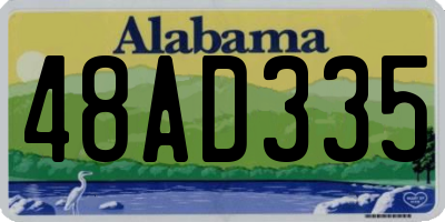AL license plate 48AD335