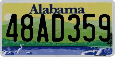 AL license plate 48AD359