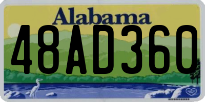 AL license plate 48AD360