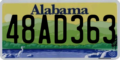 AL license plate 48AD363