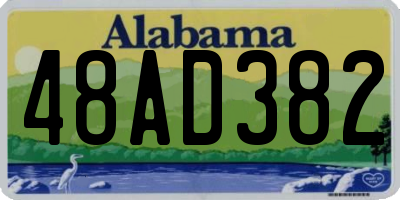 AL license plate 48AD382