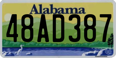 AL license plate 48AD387