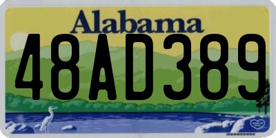 AL license plate 48AD389