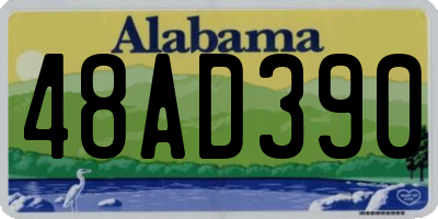 AL license plate 48AD390