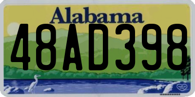 AL license plate 48AD398