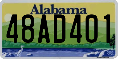 AL license plate 48AD401