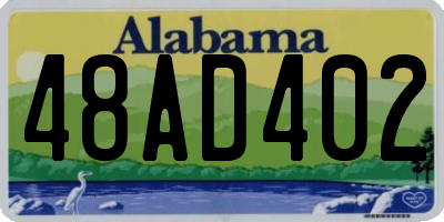 AL license plate 48AD402