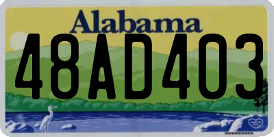 AL license plate 48AD403