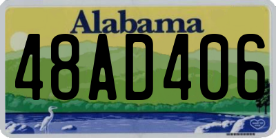 AL license plate 48AD406