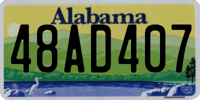 AL license plate 48AD407