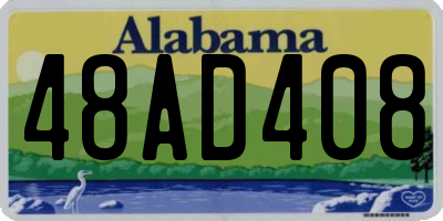 AL license plate 48AD408