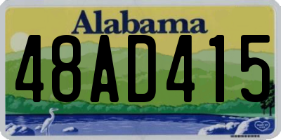 AL license plate 48AD415