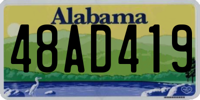 AL license plate 48AD419