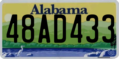 AL license plate 48AD433