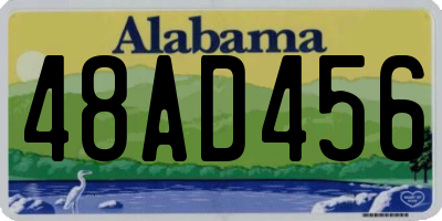AL license plate 48AD456