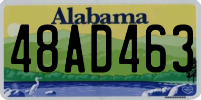 AL license plate 48AD463