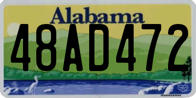 AL license plate 48AD472