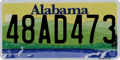 AL license plate 48AD473