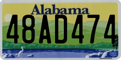 AL license plate 48AD474