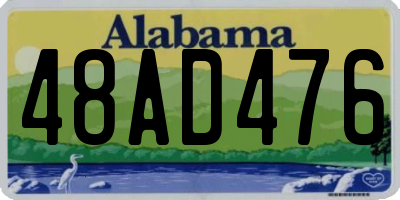 AL license plate 48AD476