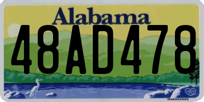 AL license plate 48AD478