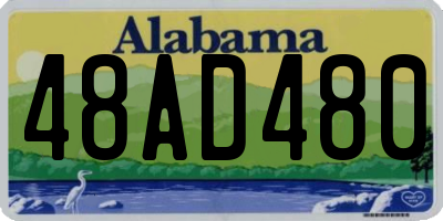 AL license plate 48AD480