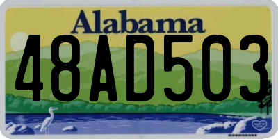 AL license plate 48AD503