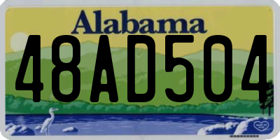AL license plate 48AD504