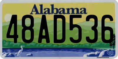 AL license plate 48AD536